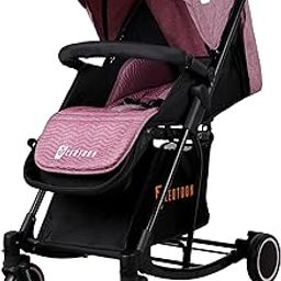 Leotoon 2-In-1 Limo Stroller Cum Rocker | Rocking Function | 3 Levels Reclining | 5 Point Harness | XL Storage Baskets | 4 Sturdy 6” Wheels | Detachable Front Guard | Unisex | Easy Fold Design | Rear Wheels with Locks | (Purple) (6-36 Months)-image-32