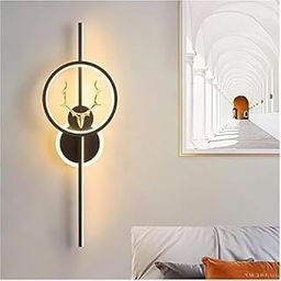 Modern LED Ceiling Light with Golden Horn Design | Decorative Ring Chandelier for Living Room, Bedroom & Hall | Cool White Strip Light Fixture-image-93