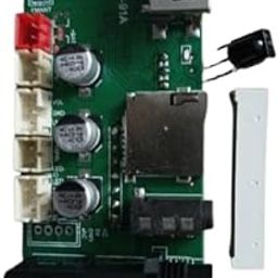 Rashri 5V Wireless HI-FI USB/FM/5W+5W Audio Amplifier Bluetooth Circuit Module with Display, Volume, Echo, Mic for Trolley Speaker Decoder Board-8