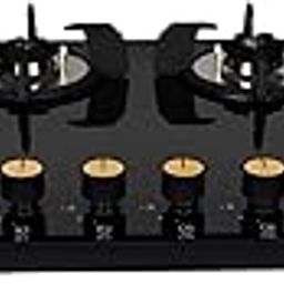 Faber Hob/Hobtop 4 Brass Burner Auto Ignition Glass Top Gas Stove(Maxus HT904 CRS BR CI AI) Black-image-16