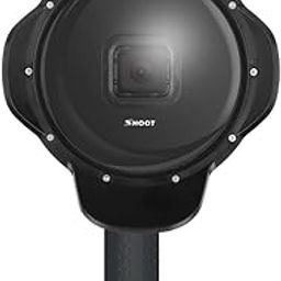 Shoot Underwater Dome Port with Waterproof Case Float Grip for GoPro Hero 6 5 7 Action Camera (Black)-picture-13