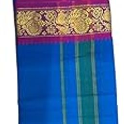 4 METER BLUE COLOUR DHOTI-picture-41