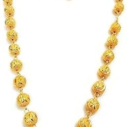 Gold Plated 26 inches Long Matar Mala Chain for Women (Big Size Beads)-image-37