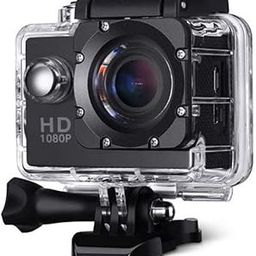 TechKing 1080p 12MP Sports Waterproof Camera with Micro SD Card Slot, 2 inch LCD Wide Angle and Multi Language Action Video up to 30M- Black-11-40