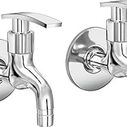 Plantex Washing Machine Tap with Wall Flange and Teflon Tape/Tap for Washing Machine with Water Saving Aerator/Garden/Pipe Connection Tap/Washing Machine Pipe Connector- Pack of 2 (Chrome)-51