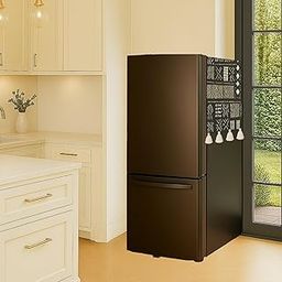 Double Door Fridge Cover 250-400L | 450 GSM Durable Fridge Top Cover with Tassels & Pockets | Fits Godrej, LG, Haier, Samsung Models | Dustproof Refrigerator Cover in Mud Cloth | WWW.THROWPILLOW.IN-image-83