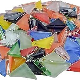Sai Mosaic Art Triangular Multicolour Glass Mosaics 1 Kg Economy Pack-image-53