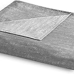 YnM Bamboo Duvet Cover for Weighted Blankets (Gradient Dark Grey, 48''x72'')-image-39