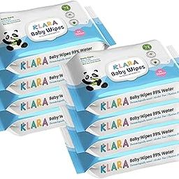 Klara 99% Pure Water Baby Wipes | With Aloe Vera | Rash-Free & Paraben-Free | Pack of 8 (576 Wipes)-image-23