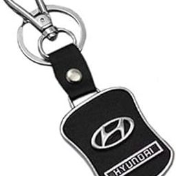 Techpro Leather Chrome Key Chain Key Ring Compatible Scooter & Bikes (Hyundai), Burgundy-image-57