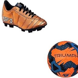 triumph Football PVC Boss Orange with Gowin Football Shoe Sf-2 Gold Size-9-picture-26