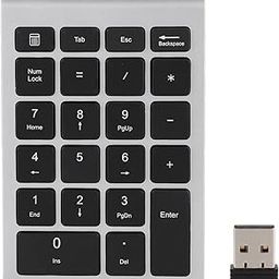 Number Pad for Laptop,Fast Rebound Speed Low Delay Number Pad,Scissor Foot Keycap Structure Number Pad,for XP Vista 7/8/10 (Silver Black Color)-21