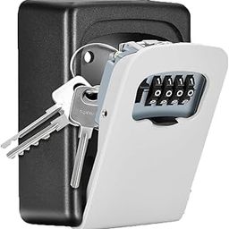 NexusHut Key Lock Box Outdoor with Code – Wall Mount Security Lockbox for Spare Keys Outside Combination Keybox for Home, Office, Garage-picture-14