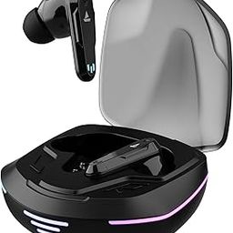 boAt Immortal 181, 40HRS Battery, 4Mics ENx, 40ms Low Latency, RGB Led Lights, Fast Charge, IWP Tech, v5.3 Bluetooth Earbuds, TWS Ear Buds Wireless Earphones with mic, Gaming Earbuds (Black Sabre)-5