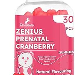 Zenius Prenatal Cranberry Gummies, Natural Flavour, 30 Pieces, Immune System Support-image-54