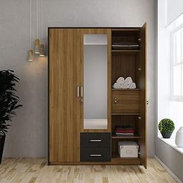 Home Centre Quadro Three Door Wardrobe - Walnut-image-62