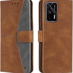 AUTO FOCUS Faux Leather Back Case Flip Cover for Realme X7 Max 5G with ID Card Slot | Foldable Stand | 2 ID Card Slot | 1 Cash Slot - Executive Brown, 20494-picture-31
