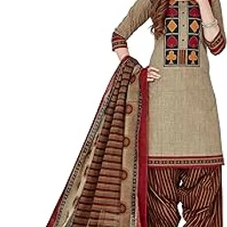 jevi prints Women's Cotton Printed Stitched Patiyala Salwar Suit Set-picture-23