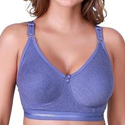 Cotton Seamless Non Padded Full Coverage Non-Wired Back Closure Sonali Women T-Shirt Bra-picture-1