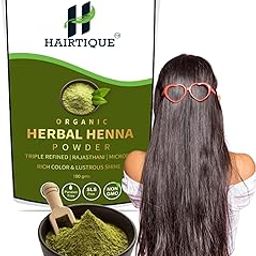 Henna powder for hair HAIRTIQUE henna powder organic for hair | Mehndi for hair | Mehendi for hair | Herbal hair colour | Mehandi powder for hair | Day-Night Anti Aging (Henna Powder (Henna)-image-93