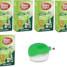 Happy Nights Mosquito Repellent Vaporizer, | Prevent from Mosquito | The Best & Natural Mosquito Repellent for Babies|, 45Ml Repellent (Herbal, Pack of 5 Refill plus 1 machine)-image-12
