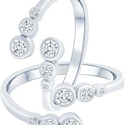 Openable Top Rings in Pure 92.5 Sterling Silver for Women with Cubic Zirconia (CZ) (TR000206)-15