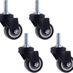 UJEAVETTE 4PCS 1.5'' Mute Rubber Swivel Plate Caster Wheel M10 Universal Replacement-image-53