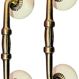 Maison Belle Ceramic Door Handle Gold Antique Finish - (Size 6 Inch, IOVERY) - Hole to Hole 4 INCH (Pack of 1 Handle) (4 INCH)-picture-13
