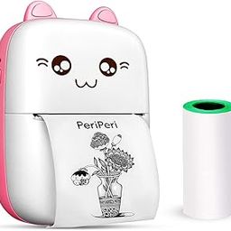 HIRVA CREATION Mini Pocket Printer, Gifts for Kids, Portable Thermal Printer for Pictures/Retro-Style Photos/Receipts/Notes/Lists/Label/Memo/QR Codes-15