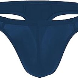 Men's Cotton Thong Low Rise Sexy Solid G-String Thong Bikini T-String Sexy Lingerie Panties Briefs L616 0009 (XS_Blue)-19