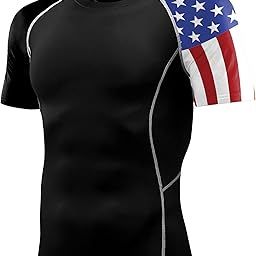 Men's Rash Guard Shirts Sun Protection UPF 50+ Short Sleeve BJJ Jiu Jitsu Workout Swim Compression Shirt-image-97