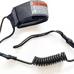 CALANDIS® Surfboard Leash Surfing Coiled Paddle Board Rope Cord Paddleboard Wrist Rope Black | 1 Surfboard Leash-image-72