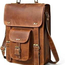 Genuine Leather Messenger Bag for Men | Tablet Satchel for Men & Women | Leather Office Bag | Laptop Bag | Hand Bag | Premium Leather Vintage Bag-picture-9