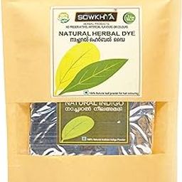 Sowkhya Natural Herbal Hair Dye - Pure Organic Dye Pack for Men and Women with Henna and Indigo Leaf Powder for Silky, Smooth, Nourishing and Shiny Black Hair (90 gm - Pack of 1)-image-45