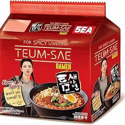 Paldo Fun & Yum Extra Hot & Spicy Instant Noodles, Teumsae Ramyun Noodles,120 gram (Pack of 5)| Spicy Korean Noodles |-image-36