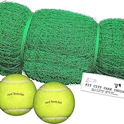 Fit City Care India Standard Covering Nylon Green Practice Cricket Net for Practice/Training with 2 Green Tennis Balls-picture-31