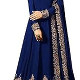Women's Codding Long Anarkali Dress Material Gown With Duppta(Free Size)-image-13