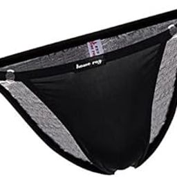 bnf Mens Ice Silk Low Rise Briefs | Adjustable String Bikini Underwear for Men | Quick Dry Breathable Lightweight Comfort | Scrotal Support & Charming Curves Enhancement Black-picture-24