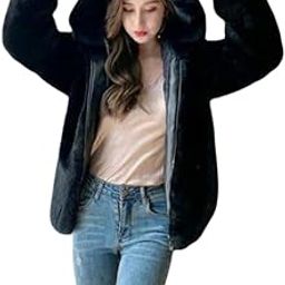 Fluffy Bear Hooded Coat Jacket for Women | Regular Fit | Fluffy Jacket Hoodie | Warm Like Sheep | Ideal for Outings, Several Occasions-picture-24