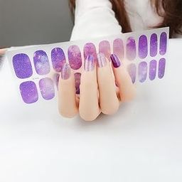 Havilah Nail Sticker 22 Fingers Shiny Onion Powder Starry Waterproof Nail Sticker Model 15-image-98