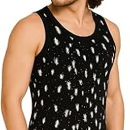 Model Showcasing Space-Inspired Athletic Tank Top for Men-image-38