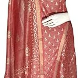 Banaswada Silk Unstitched Khari Print Gold work Suit Set for Women & Girls| Salwar Suit Dress Material for Women & Girls | Top - 2.5 M, Bottom - 2.5 M & Dupatta - 2.4 M | RF229-image-16
