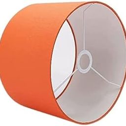 Blacksmith arts Drum Lamp Shade, 12" Inches, Tripod & Floor Stands, Medium Size, Cotton Fabric (Dark Orange)-image-53