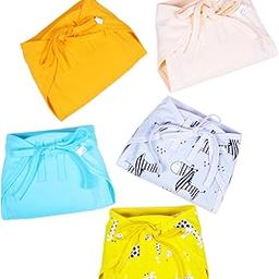 Snugkins 100% Cotton Nappy Small Size (0-5Kg) Pack of 5 - Multicolor-image-47