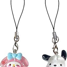 Frog Hello Kitty | Melody Doll | Cinnamoroll Dog | Astronaut Space ship | Panda | Deer Rabbit Pendant Phone Charms cute for girls hanging Keychain necklace bracelet-21