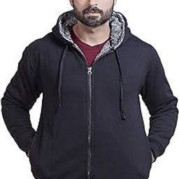 for Men’s Outdoor Down Zipper Thick Jacket Outwear with Black & White Inside Fur and Made by Rich Cotton Fabric with Hoodies-37