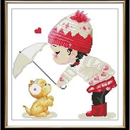 Cross Stitch Embroidery Kit, Anchor Stitch Kit Cross Stitch Kit for Cross Stitch Enthusiasts, Hand Embroidery Kits with Dog Pattern, 11CT Perfect for Giving and Display-image-80