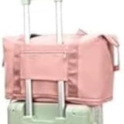Foldable Duffle Bag for Travelling |Waterproof and Large Travel Bag for Women Luggage | Expandable & Multipurpose Large Capacity Weekender Carry Bag for Women Travel (Peach)-image-58
