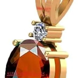 akshita gems 10.00 Carat Certified AA++ Natural Gemstone Gomed Hessonite Stone Panchdhaatu Stone Pendant Locket Gold Plated Pendant Locket for Man and Women(Lab - Tested)-picture-31