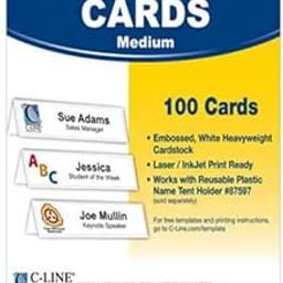 C-Line Products Inc CLI87587 Scored Tent Cardstock White 50 Box-82